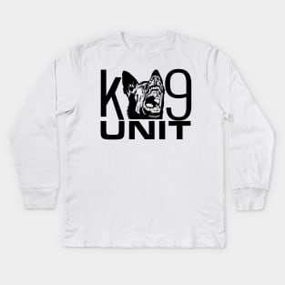 K-9 Unit - Police Dog Unit- Malinois Kids Long Sleeve T-Shirt